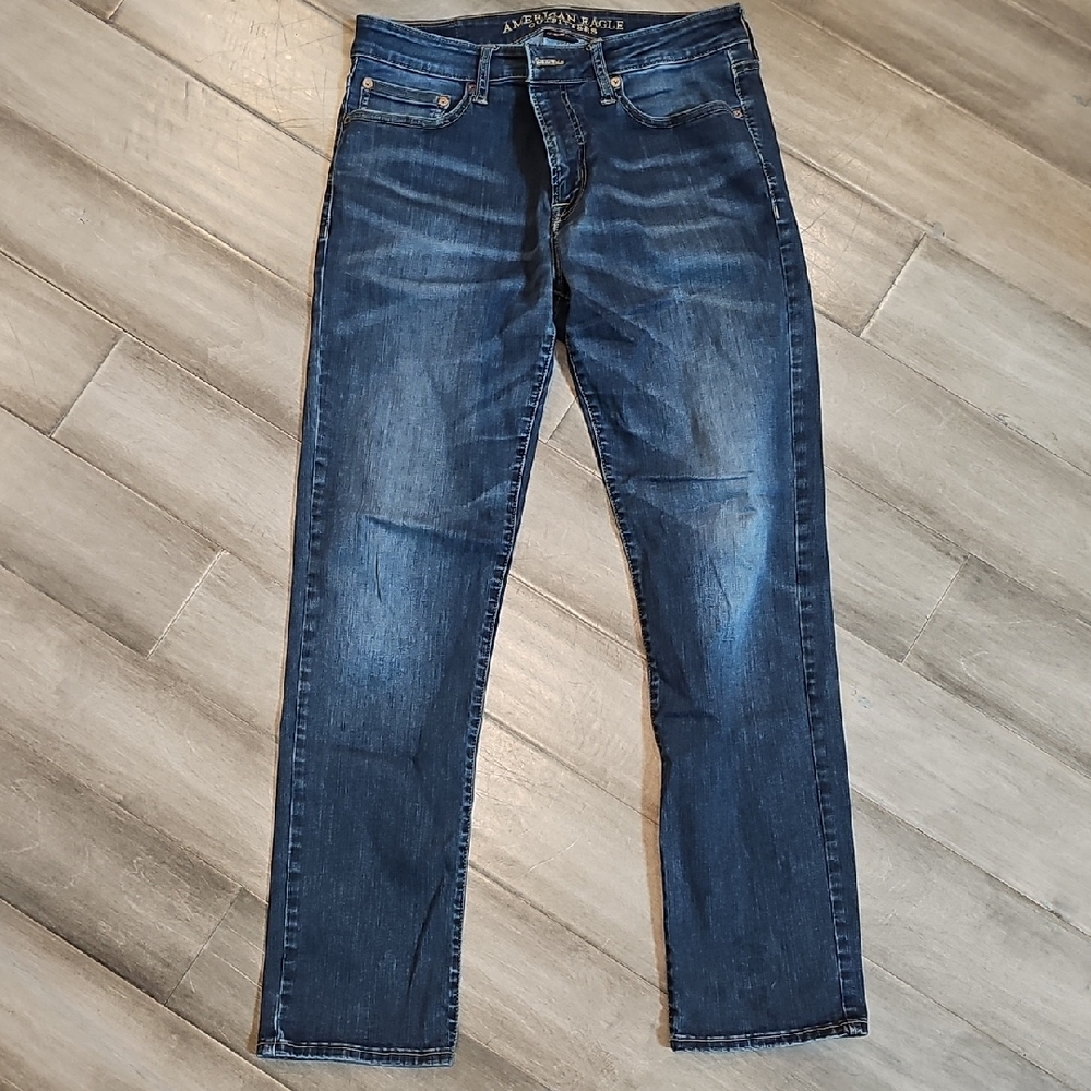 American Eagle Outfitters Men's Indigo Slim Straight Jeans